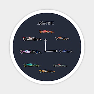 It's race time clock! F1 funny graphic tee,Formula 1,Racing Fan Gift Magnet